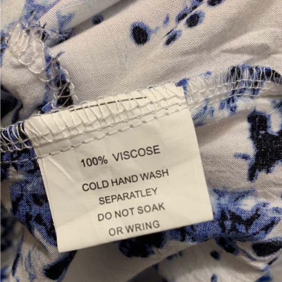 LF off the Shoulder Romper in Blue and White - Picture 3 of 3